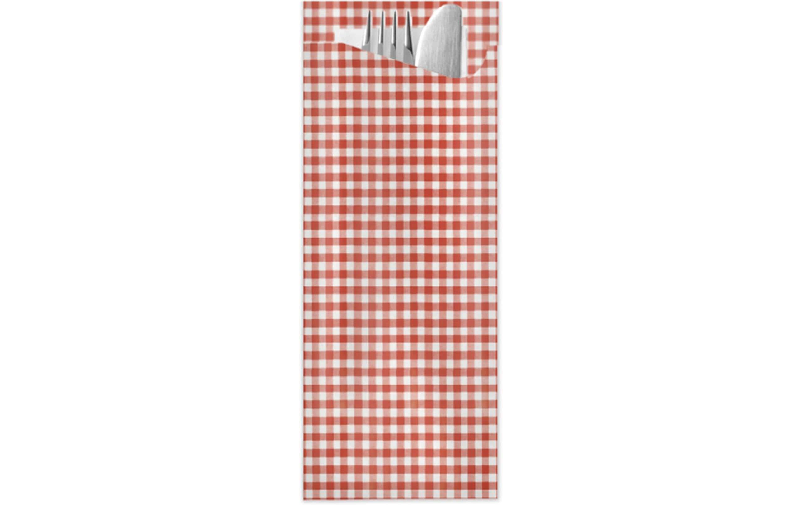Pochetta Besteckset 100 Stk., Rot-Weiss