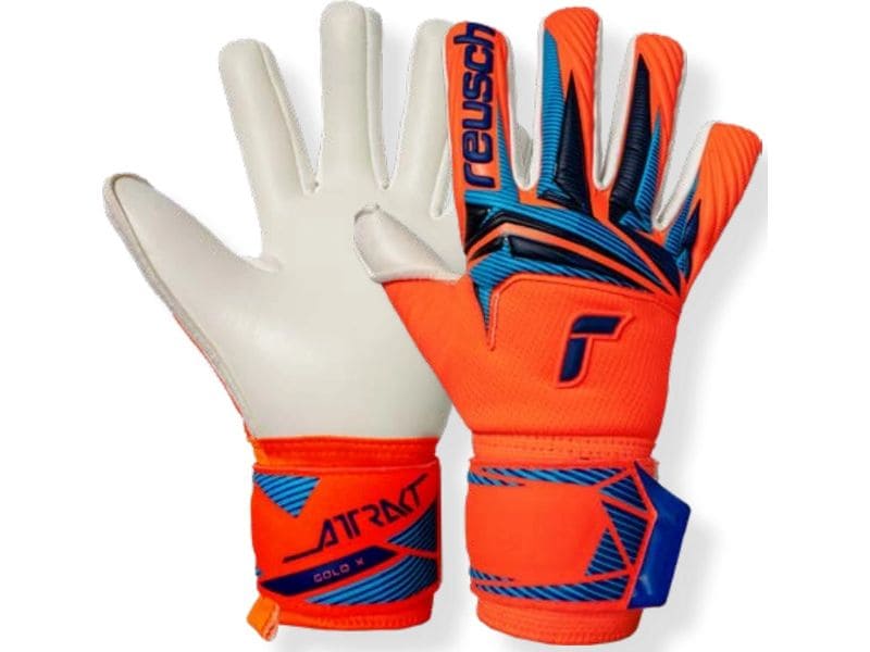 reusch | Attrakt Gold X NC Junior | Grösse: 6, Farbe: shocking orange/blau