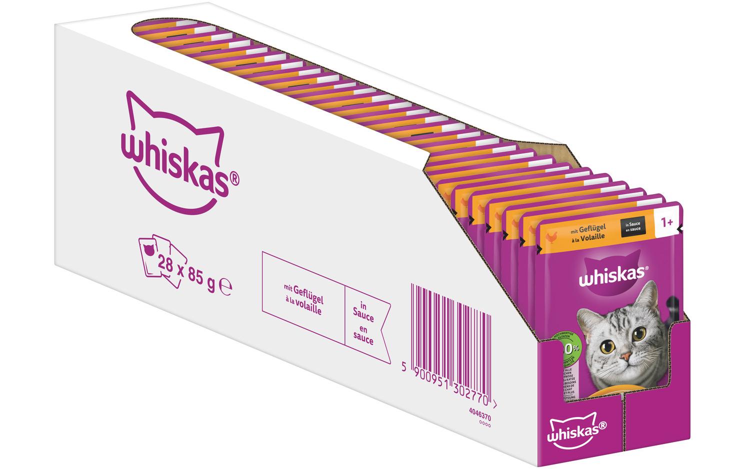 Whiskas 1+ Geflügel in Sauce 28x85g