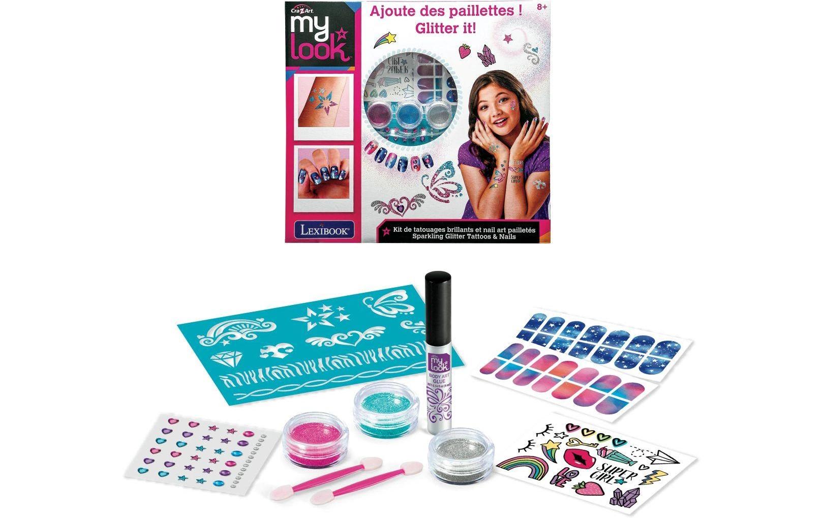 Sparkling Glitter Tattoos & Nails