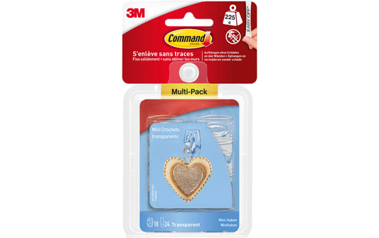 3M Command Mini-Haken transparent