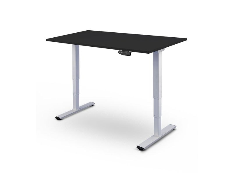 Contini | Tisch höhenverstellbar schwarz | Tischplatte 1.8x 0.8 m, Gestell weiss