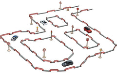 Goki | Spielset Strassenbau FlexiRoads | Zäune, Schilder und Pilonen