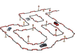 Goki | Spielset Strassenbau FlexiRoads | Zäune, Schilder und Pilonen