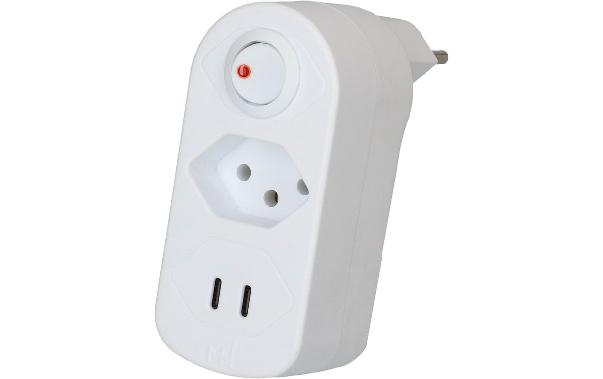 Abzweigstecker ADAPT 1x Typ 13 USB-C/C
