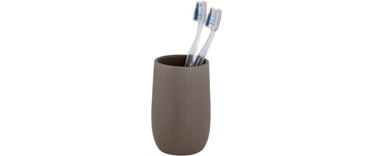Wenko | Zahnputzbecher Fablo | Keramik, Taupe
