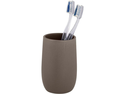 Wenko | Zahnputzbecher Fablo | Keramik, Taupe
