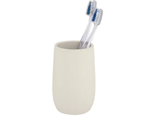 Wenko | Zahnputzbecher Fablo | Keramik, Creme