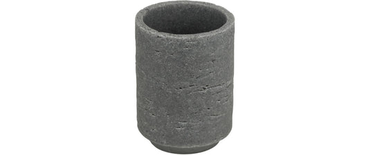 Wenko | Zahnputzbecher Denia | Polyresin, Grau