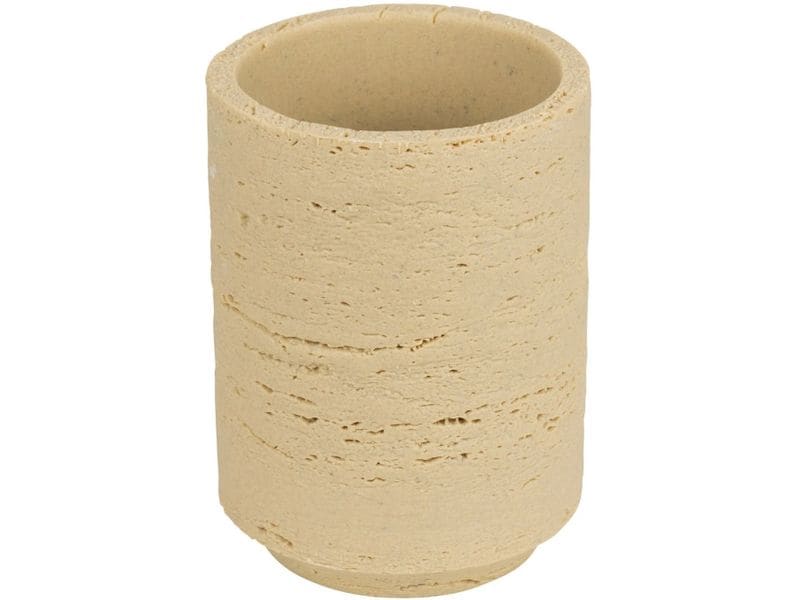 Wenko | Zahnputzbecher Denia | Polyresin, Beige