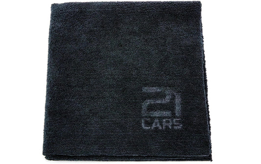 21CARS | 3er Set Edgeless Towel | 40x40cm , 350 GSM , Schwarz
