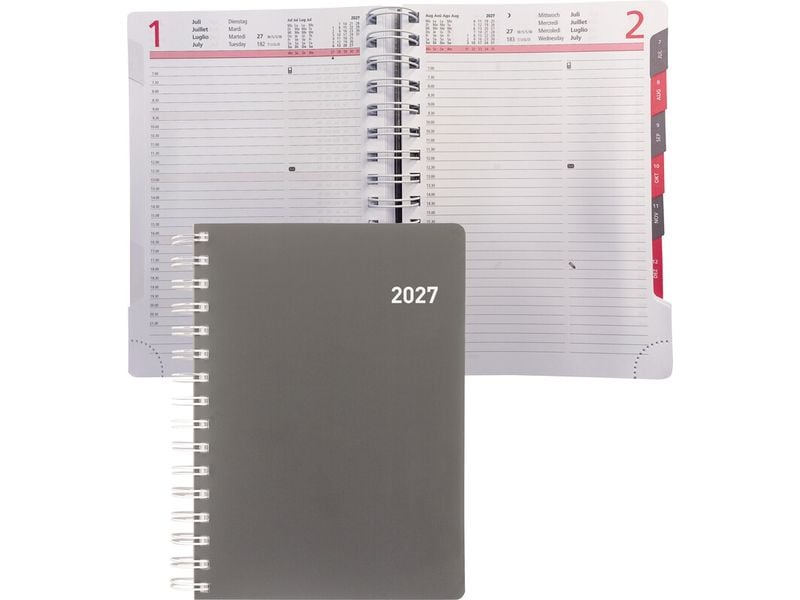 Biella | Geschäftsag. 2027 Registra Plus W | 14.5 x 20.5 cm, 420 Seiten, 1 Tag pro S.