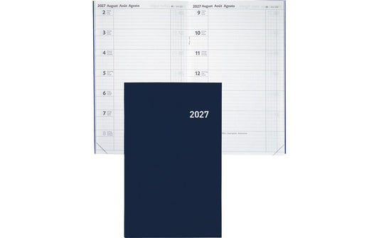 Biella | Geschäftsagenda Compact 2027 | d-blau, 1W72S, 15x24cm