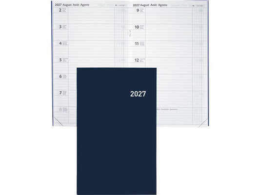 Biella | Geschäftsagenda Compact 2027 | d-blau, 1W72S, 15x24cm