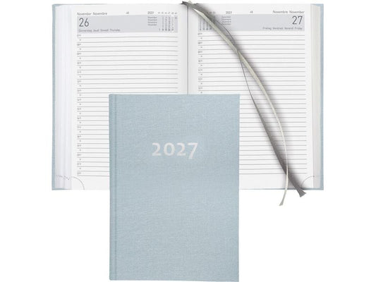 Biella | Geschäftsagenda 2027 Execut. h-blau | 14.5 x 20.5 cm, 420 Seiten, 1 Tag pro S.