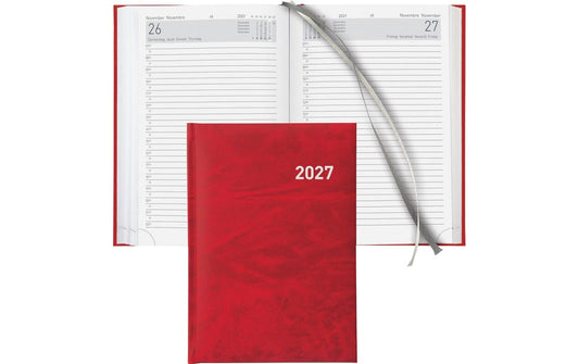 Biella | Geschäftsagenda 2027 Executive rot | 14.5 x 20.5 cm, 420 Seiten, 1 Tag pro S.