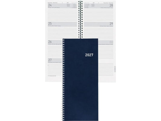 Biella | Geschäftsagenda 2027 Twist Wire-O | 13.5 x 31.5 cm, 168 Seiten, 3 1/2 Tag/S.