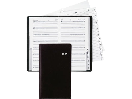 Biella | Taschenagenda 2027 Bern schwarz | 8.7 x 15.3 cm, 1 Woche/2Seiten