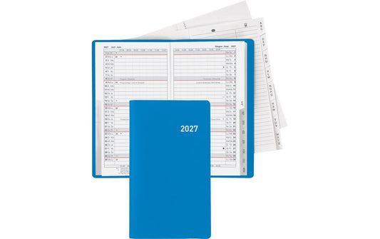 Biella | Taschenagenda 2027 Luzern Blau | 8.7 x 15.3 cm, 40 Seiten, 1 Mo auf 2 Seit