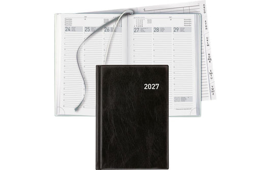 Biella | Geschäftsagenda Terminia PVC 2027 | schwarz, 1W/2S, 14,5 x 20,5 cm