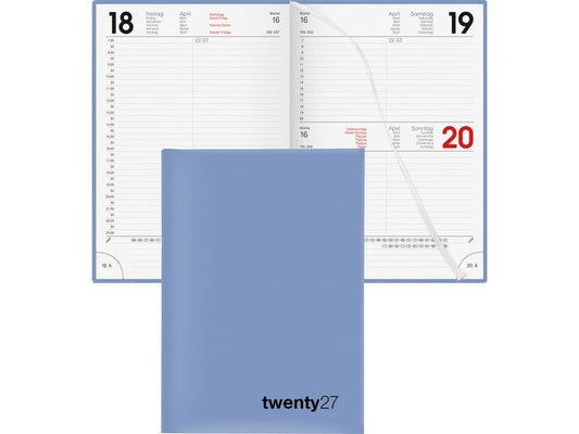 Biella | Geschäftsagenda Colourful 2027 | blau, 1T/1S, 14.5x20.5 cm