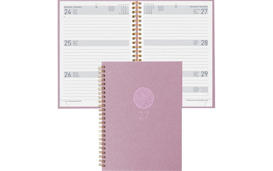 Biella | Geschäftsagenda Dispo Term Natural | rosa, o-Wire, 2027, 1W/2S, 14.5x20.5 cm