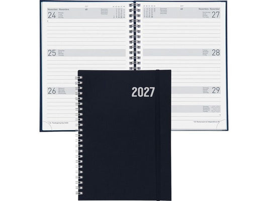 Biella | Geschäftsagenda Dispo Term Savanna | d-blau, o-Wire, 2027, 1W/2S, 14.5x20.5 cm