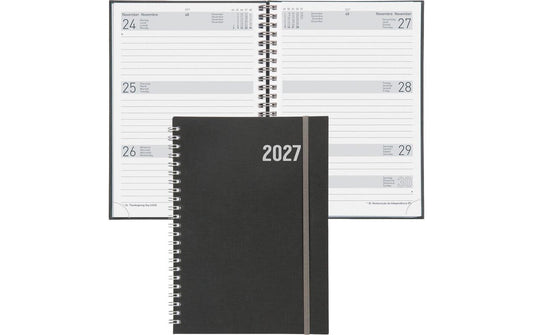 Biella | Geschäftsagenda Dispo Term Savanna | d-grau, o-Wire, 2027, 1W/2S, 14.5x20.5 cm