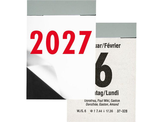 Biella | Tagesabreisskalender 2027 | 4 x 5.9 cm, hoch, 390 Blatt