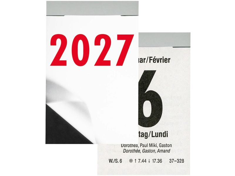 Biella | Wandkalender 2027 Tagesabreisskal. | 5.4 x 8 cm, hoch, 384 Blatt