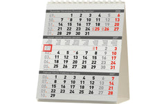 Biella | Pultkalender 2027 Desktop Delta | 12.5 x 15.5 cm, 3 Monate pro Seite