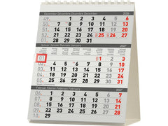 Biella | Pultkalender 2027 Desktop Delta | 12.5 x 15.5 cm, 3 Monate pro Seite