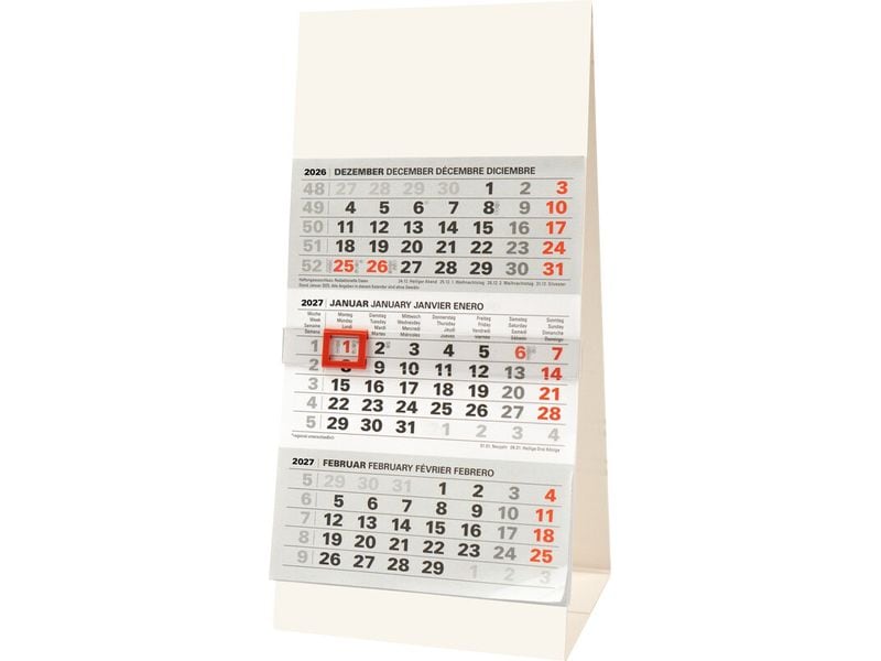 Biella | Pultkalender Desktop Peak 2027 | 3M/1S, 9,7 x 12 cm