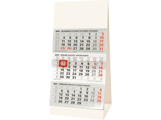 Biella | Pultkalender Desktop Peak 2027 | 3M/1S, 9,7 x 12 cm
