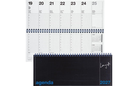 Biella | Pultkalender Longatti 2027 Wire-O | 29,8 x 11,7 cm, 1W/2S