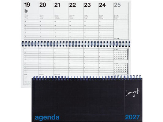Biella | Pultkalender Longatti 2027 Wire-O | 29,8 x 11,7 cm, 1W/2S