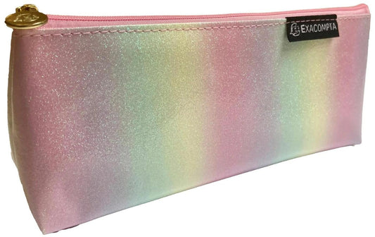 Exacompta | Schlamperetui Candy Tidy | 22.5x5.5x10cm, dreieckig, Pastell-Glitzer