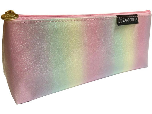Exacompta | Schlamperetui Candy Tidy | 22.5x5.5x10cm, dreieckig, Pastell-Glitzer