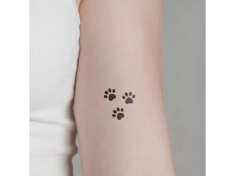 minink | Tattoo Hundepfoten | Grösse: S (2.5 cm x 2.7 cm)
