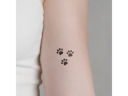 minink | Tattoo Hundepfoten | Grösse: S (2.5 cm x 2.7 cm)