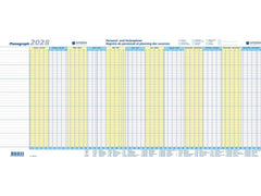 Simplex | Jahresplaner Planograph 2028 | 640x296mm, 3er Set
