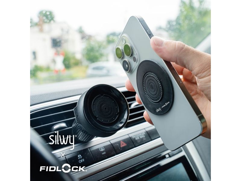 Silwy | MAGNET-Smartphone-Halterung | für Auto-Lüftungsgitter inkl. MAGNET-Patch