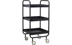 House Doctor | Bartrolley Roll. Schwarz | 42x38x85 cm (LxBxH), Sthal, PP