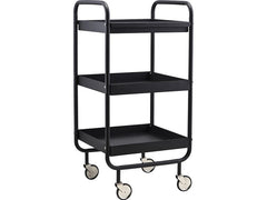 House Doctor | Bartrolley Roll. Schwarz | 42x38x85 cm (LxBxH), Sthal, PP