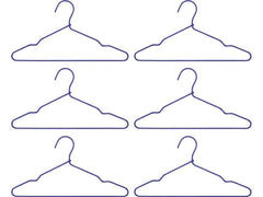 House Doctor | Kleiderbügel Wire, 6er Set | Blau, 40x20 cm (LxH), Eisen, Nylon
