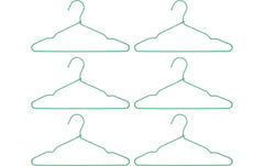 House Doctor | Kleiderbügel Wire, 6er Set | Grün, 40x20 cm (LxH), Eisen, Nylon