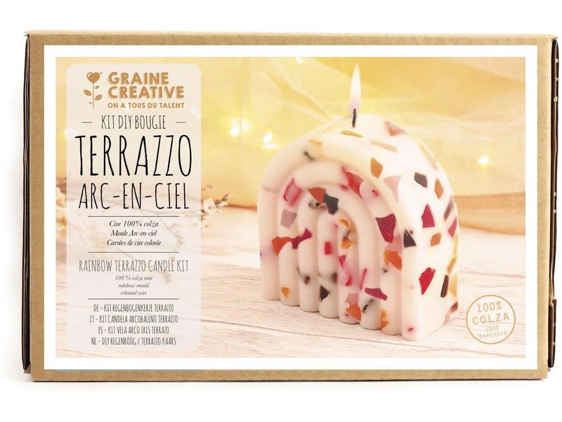 Graine Créative | Graine Bastelset | Kerzen giessen, Terrazzo Kerze