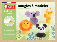 Graine Créative | Graine Bastelset Kerzen Modellieren | Wilde Tiere