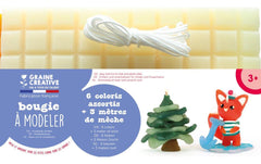 Graine Créative | Graine Knetwachs | 6 x 175 g, Pastellfarben
