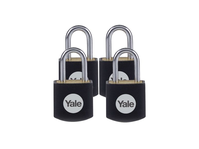Yale | Vorhängeschloss Messing Y110JB 4er | Set 15/11